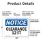 Signmission Clearance 12 Ft, 10 in W x Rectangle, Plastic OS-2PACK-NS-P-710-L-10662 - alternate 6